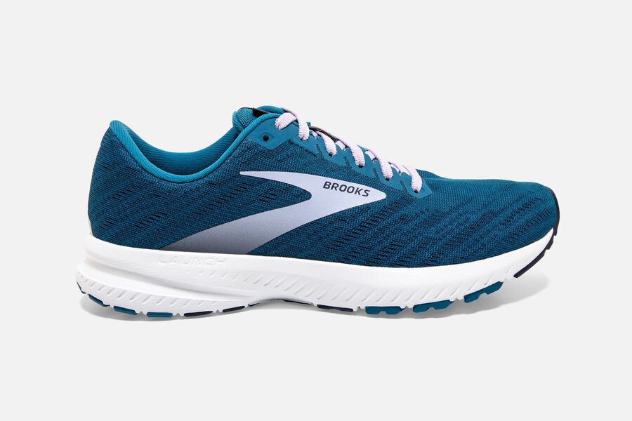 Brooks Launch 7 Road Running Shoes Womens - Blue/Silver - HAQMU-9850